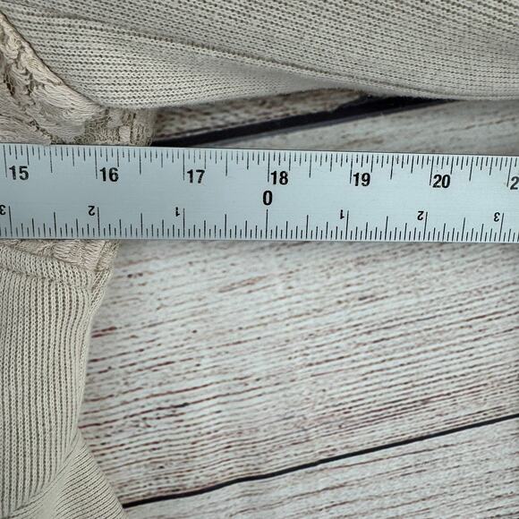 We the Free People Double Breasted Floral Lace Jacket Womens 8 Cream Tan - Picture 11 of 13